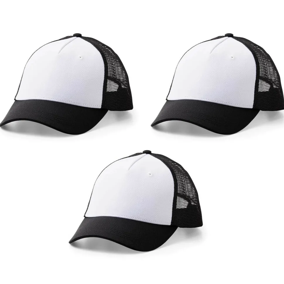 CRICUT - 3 casquettes à customiser noir et blanc - cricut