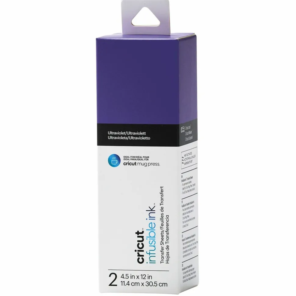 CRICUT - 4 feuilles de transfert pour mug press - violet + gris
