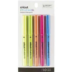 CRICUT - 5 marqueurs néon 'infusible ink' pointe 1.0 mm - cricut