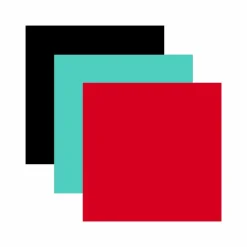 CRICUT - 3 vinyles permanents 91 x 33 cm - noir, rouge, menthe