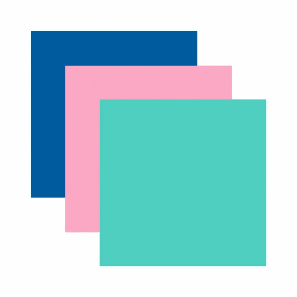 CRICUT - 3 vinyles permanents 91 x 33 cm - menthe, rose clair, bleu