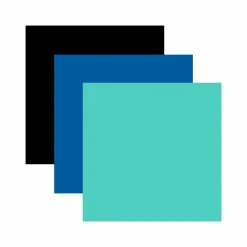 CRICUT - 3 vinyles permanents 91 x 33 cm - noir, bleu, menthe