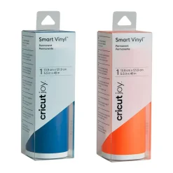 CRICUT - 2 vinyles permanents 122 x 14 cm - orange, bleu