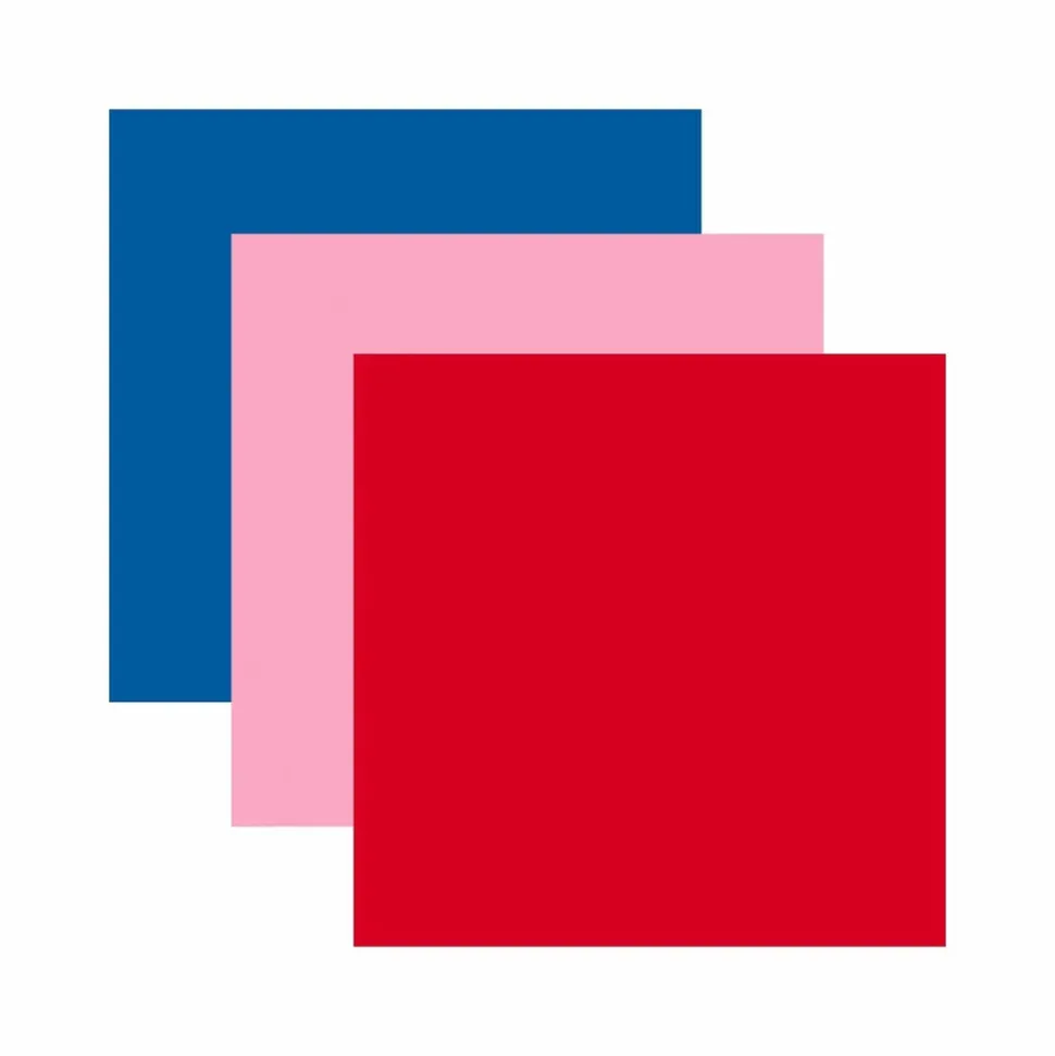 CRICUT - 3 vinyles permanents 91 x 33 cm - bleu, rouge, rose clair