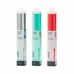 CRICUT - 3 vinyles permanents 91 x 33 cm - menthe, argenté, rouge