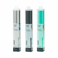 CRICUT - 3 vinyles permanents 91 x 33 cm - noir, menthe, argenté