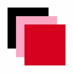 CRICUT - 3 vinyles permanents 91 x 33 cm - noir, rouge, rose clair