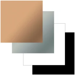 CRICUT - 4 vinyles permanents mats 366 x 33 cm - champagne, argenté, noir, blanc