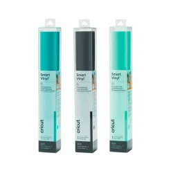 CRICUT - 3 vinyles permanents 91 x 33 cm - menthe, noir, aqua