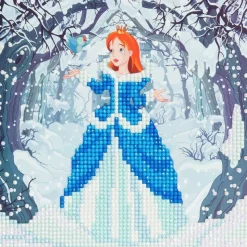 CRYSTAL ART - Carte crystal art à diamanter - princesse - 18 x 18 cm