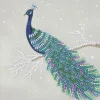 CRYSTAL ART - Carte crystal art à diamanter - paon - 18 x 18 cm