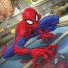CRYSTAL ART - Carte crystal art à diamanter - spiderman - 18 x 18 cm