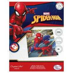 CRYSTAL ART - Carte crystal art à diamanter - spiderman - 18 x 18 cm