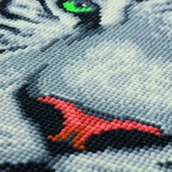 CRYSTAL ART - Tableau broderie diamant - tigre des neiges 30 x 30 cm