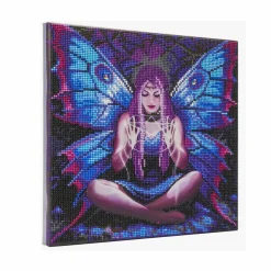 CRYSTAL ART - Tableau crystal art à diamanter - tisseuse - 30 x 30 cm