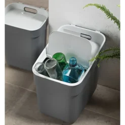 CURVER - Poubelle ready to collect 20 l gris foncé