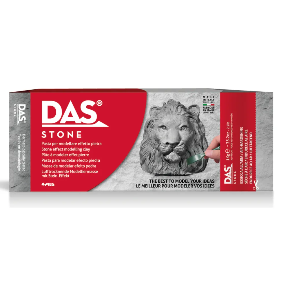 DAS - Pain de pâte à modeler minérale autodurcissante DAS ton Pierre 1kg