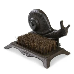 DÉCORATION D'AUTREFOIS - Gratte-pied fonte fonte marron - décoration d'autrefois