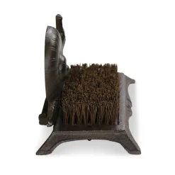 DÉCORATION D'AUTREFOIS - Gratte-pied fonte fonte marron - décoration d'autrefois