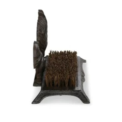 DÉCORATION D'AUTREFOIS - Gratte-pied fonte fonte marron - décoration d'autrefois