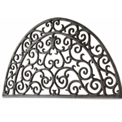 DÉCORATION D'AUTREFOIS - Paillasson demi-lune fonte fonte marron - décoration d'autrefois