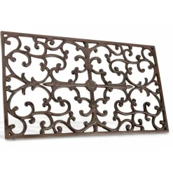 DÉCORATION D'AUTREFOIS - Paillasson rectangulaire fonte fonte marron - décoration d'autrefois
