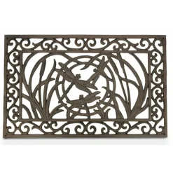 DÉCORATION D'AUTREFOIS - Paillasson rectangulaire fonte fonte marron - décoration d'autrefois