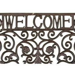 DÉCORATION D'AUTREFOIS - Paillasson demi lune fonte fonte marron - décoration d'autrefois