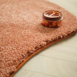 DÉCOWEB - Tapis contemporain de forme organique - influence - rose corail - 160 x 240 cm