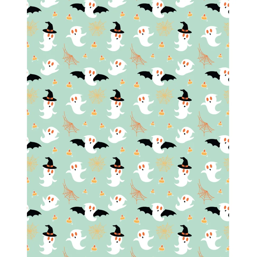 DECOPATCH - Assortiment de papier foil : 4 feuilles, thème Halloween - 30x40cm