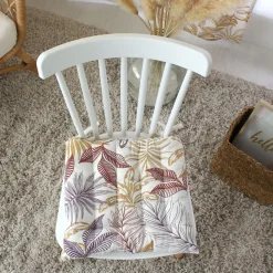 DECOSTARS - Decostars - galette de chaise imprimé végétal multicolore