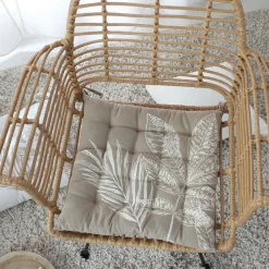 DECOSTARS - Decostars - galette de chaise piquée motif nature