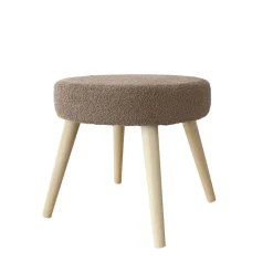 DECOSTARS - Decostars - tabouret rond en bouclettes