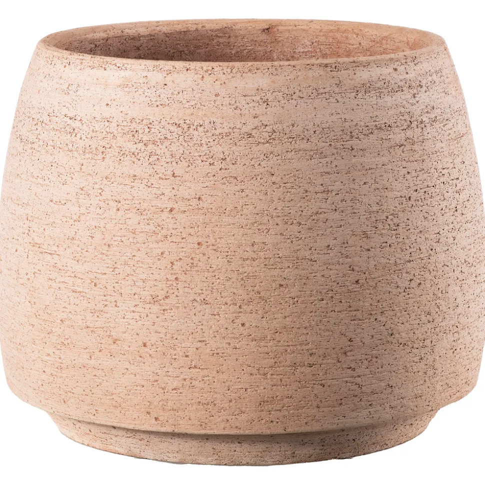 DEROMA - Pot Vaso Com'O pour plantes et fleurs en terre cuite rosée - D.26cm