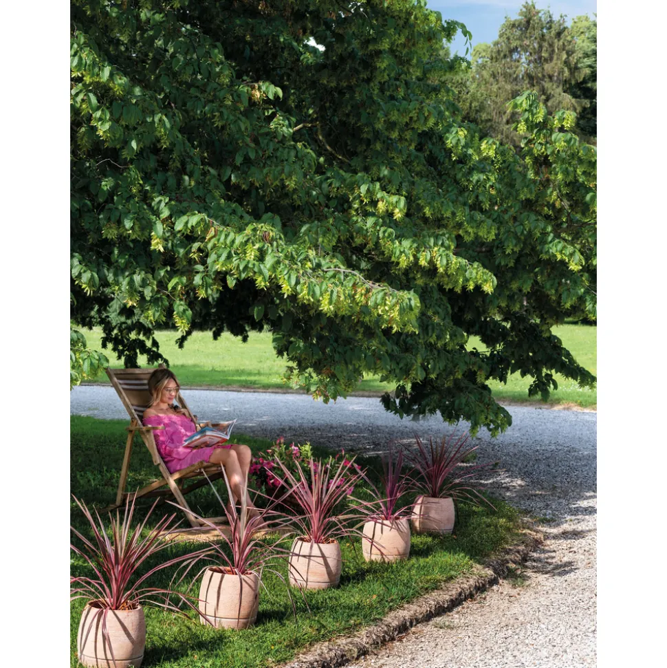 DEROMA - Pot Vaso Com'O pour plantes et fleurs en terre cuite rosée - D.26cm