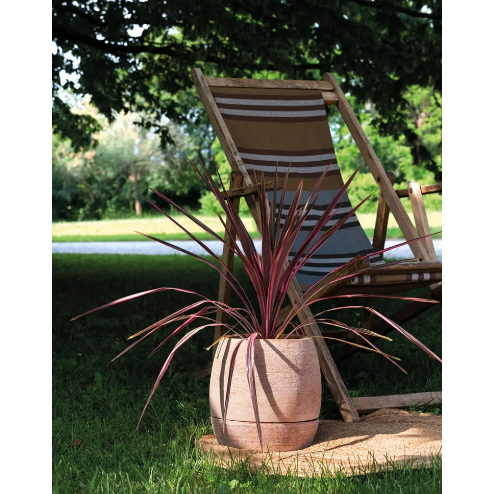 DEROMA - Pot Vaso Com'O pour plantes et fleurs en terre cuite rosée - D.26cm