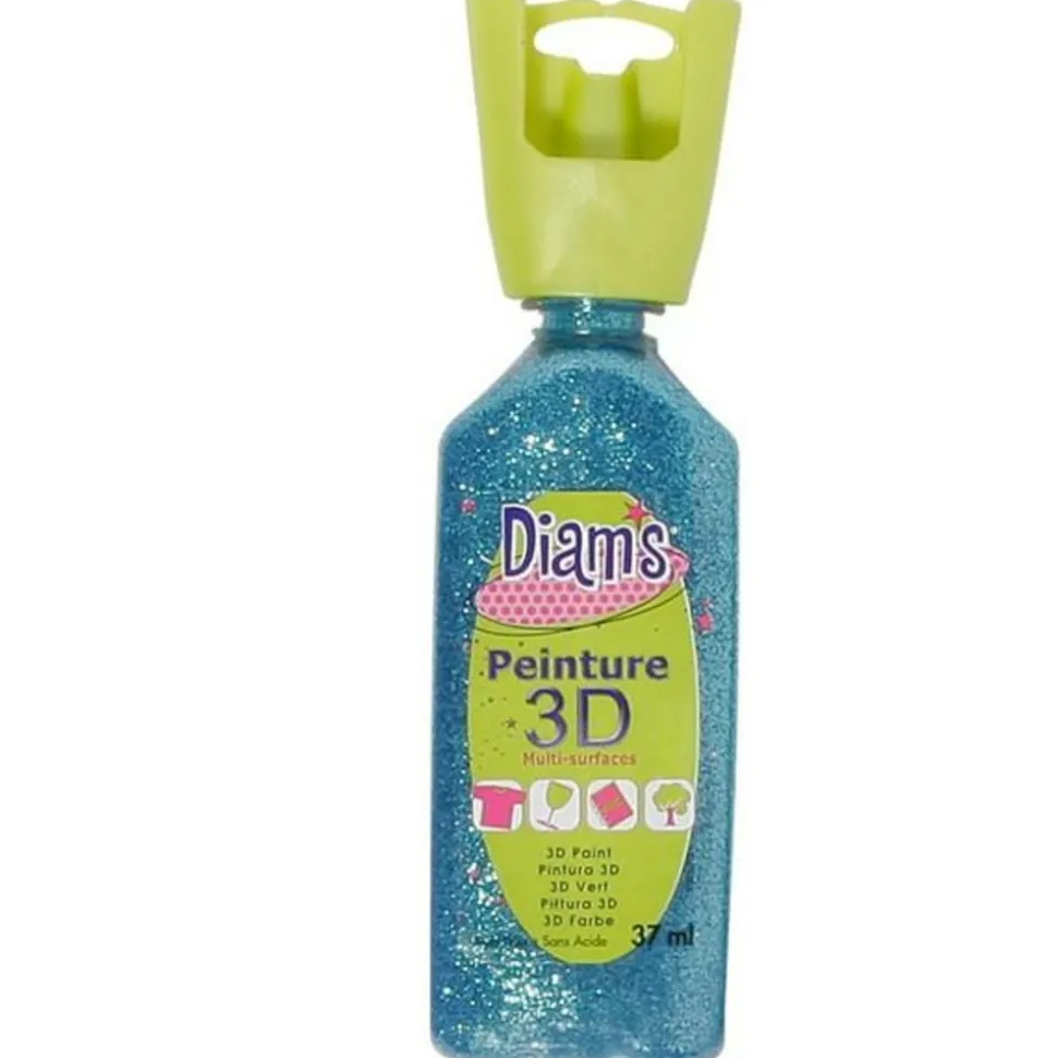 DIAM'S - Peinture 3d multisurface - pailleté turquoise