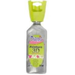 DIAM'S - Peinture 3d multisurface 37 ml - argent nacré