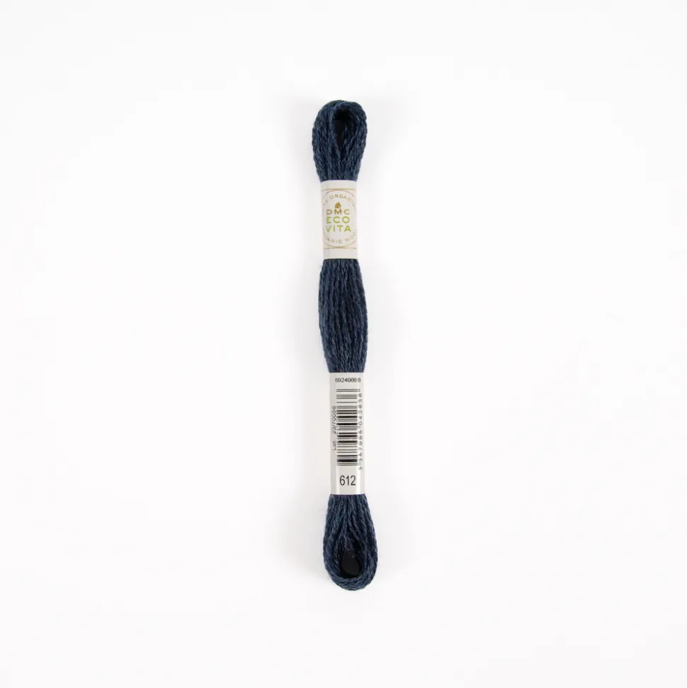DMC - Fil de laine organique à broder Eco Vita 360 coloris 612 bleu -16m