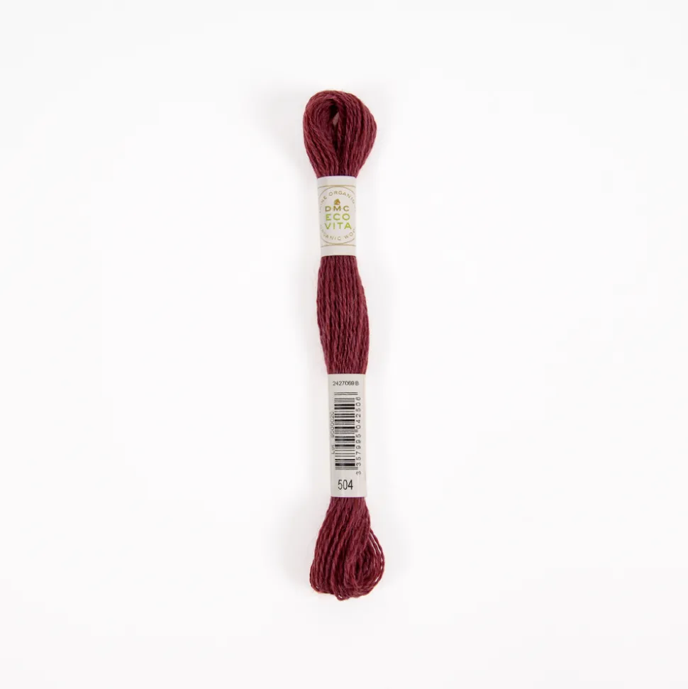DMC - Fil de laine organique à broder Eco Vita 360 coloris 504 rouge -16m