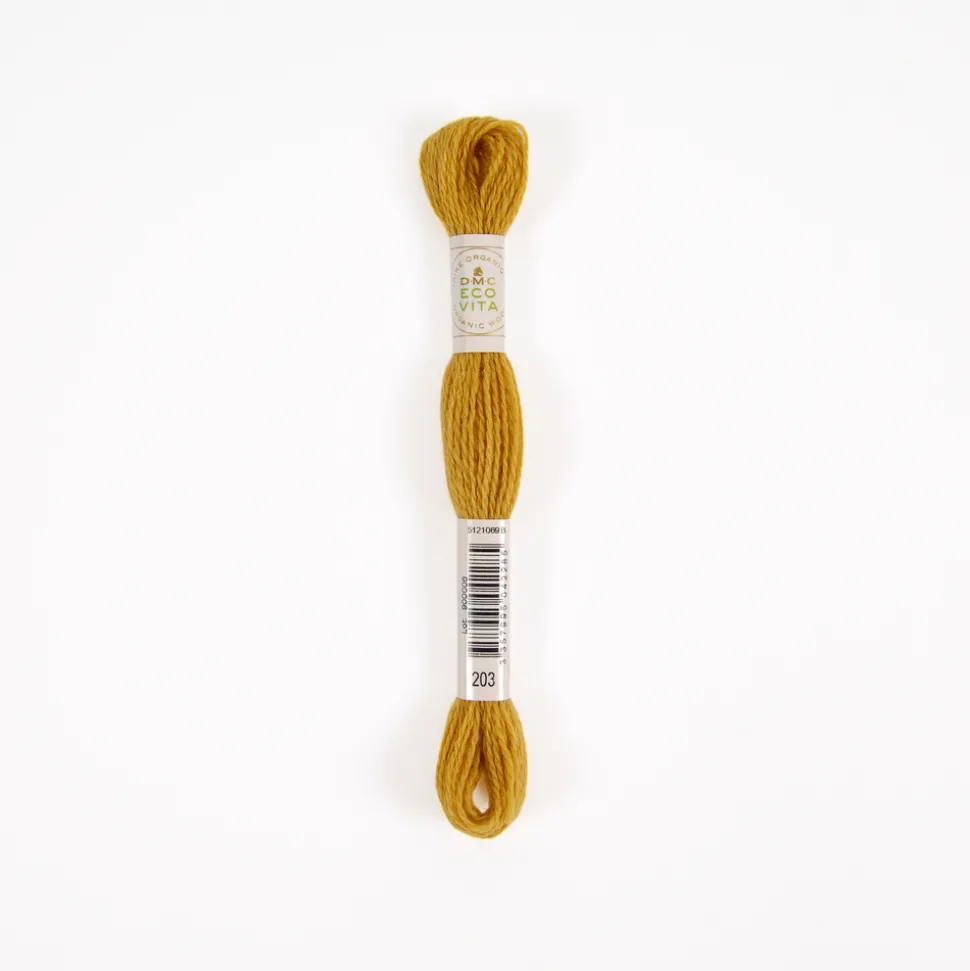 DMC - Fil de laine organique à broder Eco Vita 360 coloris 203 orange -16m