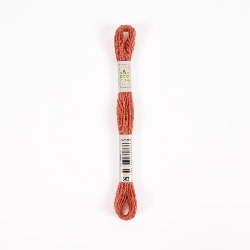 DMC - Fil de laine organique à broder Eco Vita 360 coloris 303 rose -16m