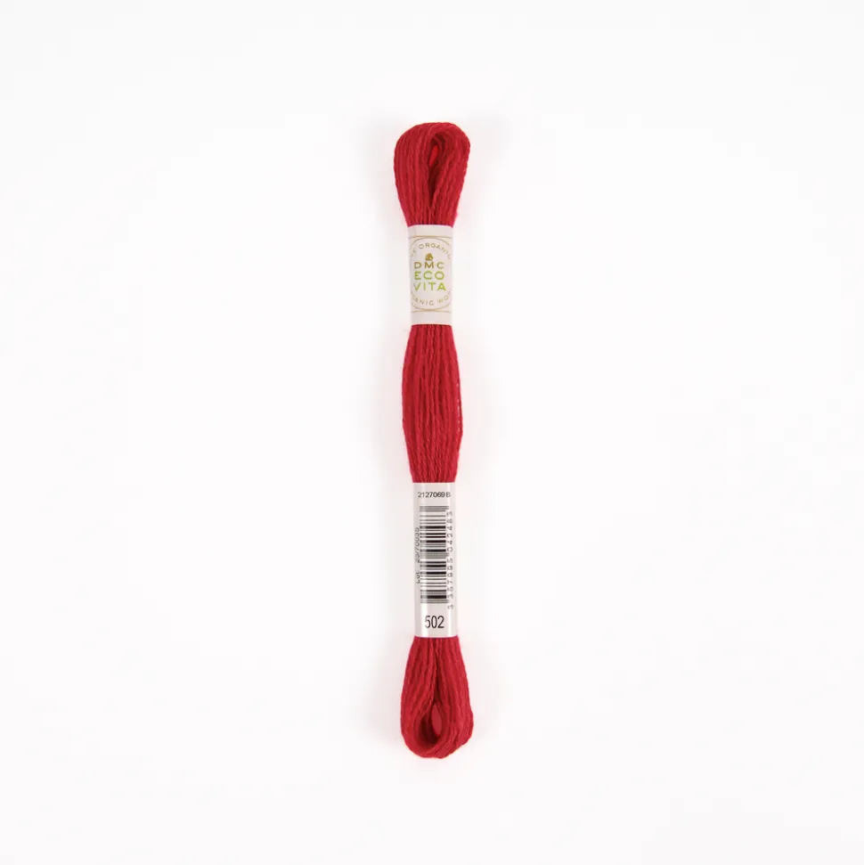 DMC - Fil de laine organique à broder Eco Vita 360 coloris 502 rouge -16m