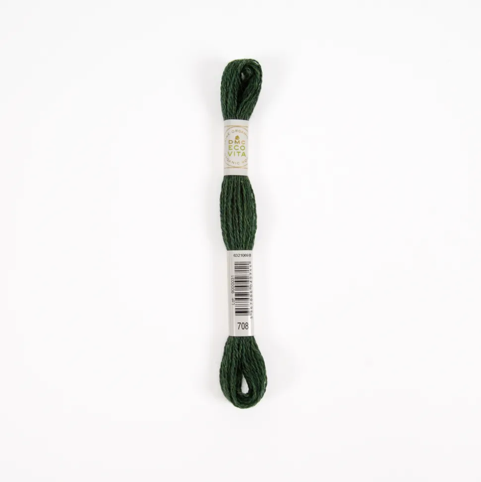 DMC - Fil de laine organique à broder Eco Vita 360 coloris 708 vert -16m