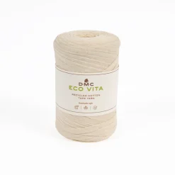DMC - Fil Eco Vita Tape 250gr pour crochet et tricot, color 103 crème -120m