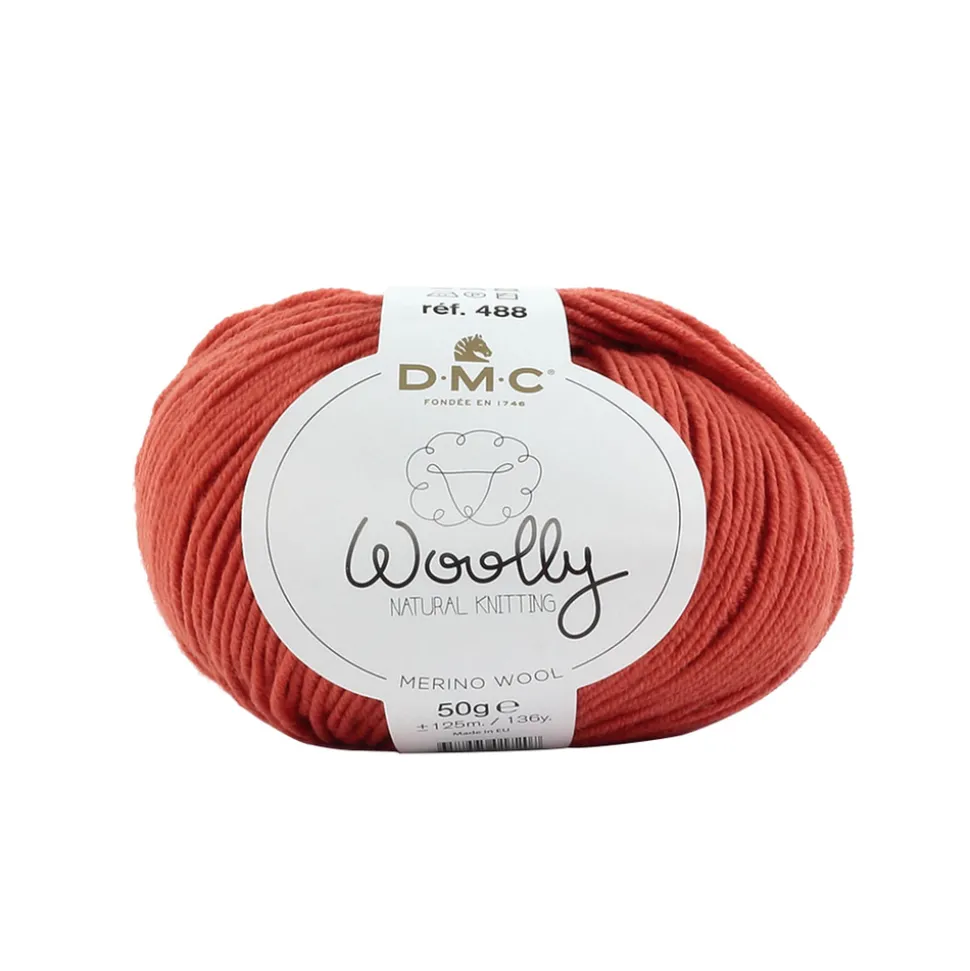 DMC - Pelote Woolly en laine mérinos coloris rouille 131 - 50 g