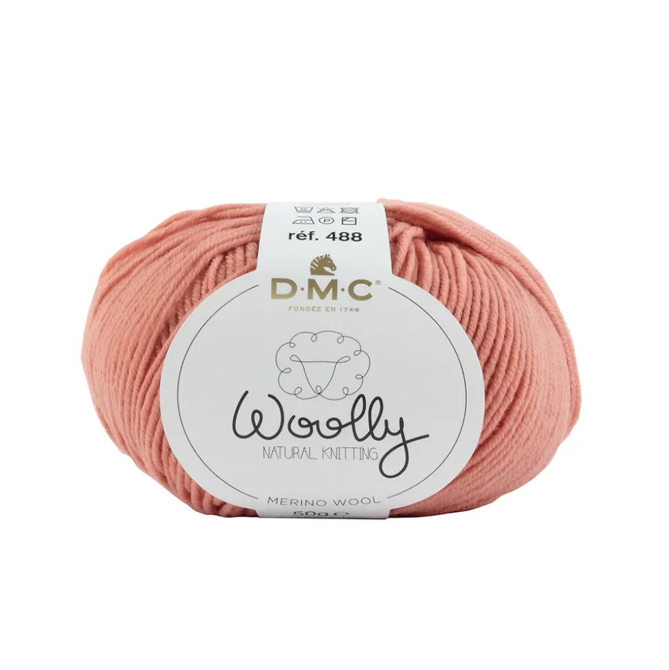 DMC - Pelote Woolly en laine mérinos coloris beige 454 - 50 g
