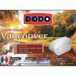 DODO - Couette chaude vancouver 240 x 260 cm - 400 g/ m² - blanc