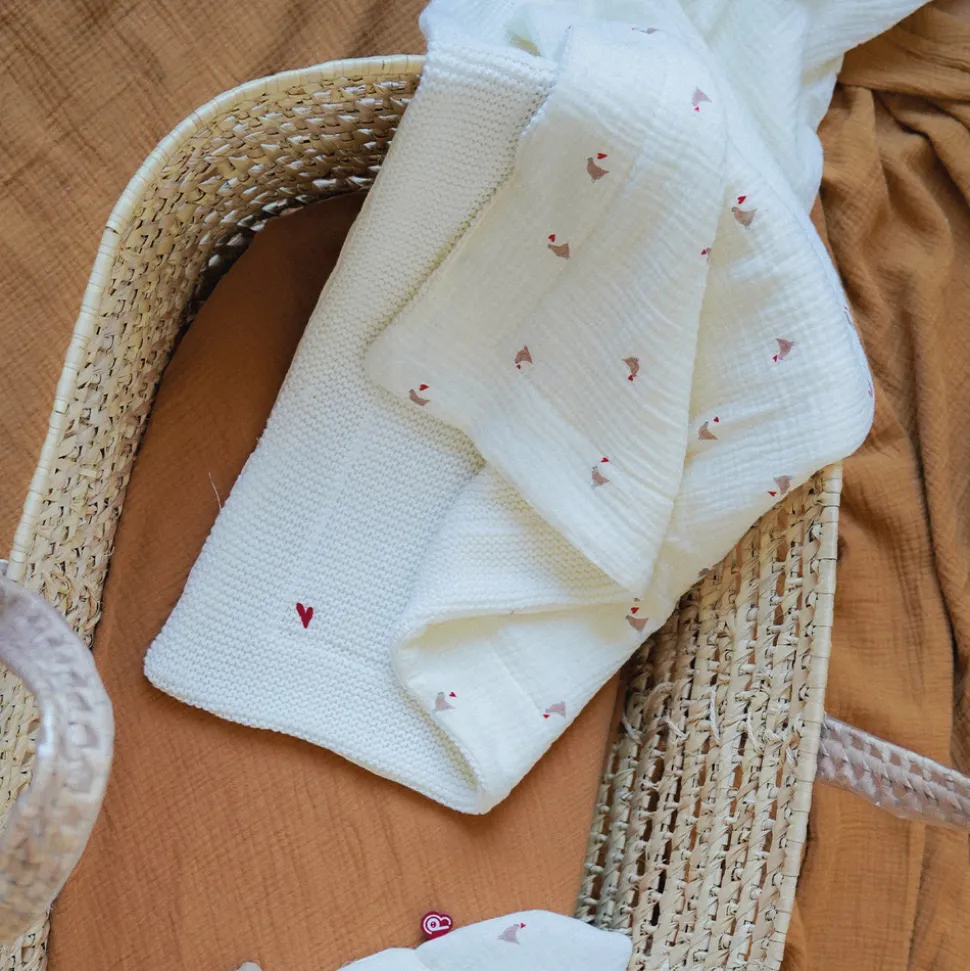 DOMIVA - Domiva - couverture réversible love pour bébé