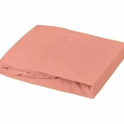 DOMIVA - Drap housse + alese uni -oeko-tex - blanc/terracotta - 60 x 120 cm